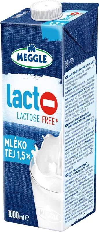 Meggle Polotučné trvanlivé mléko 1,5% bez laktózy 1l