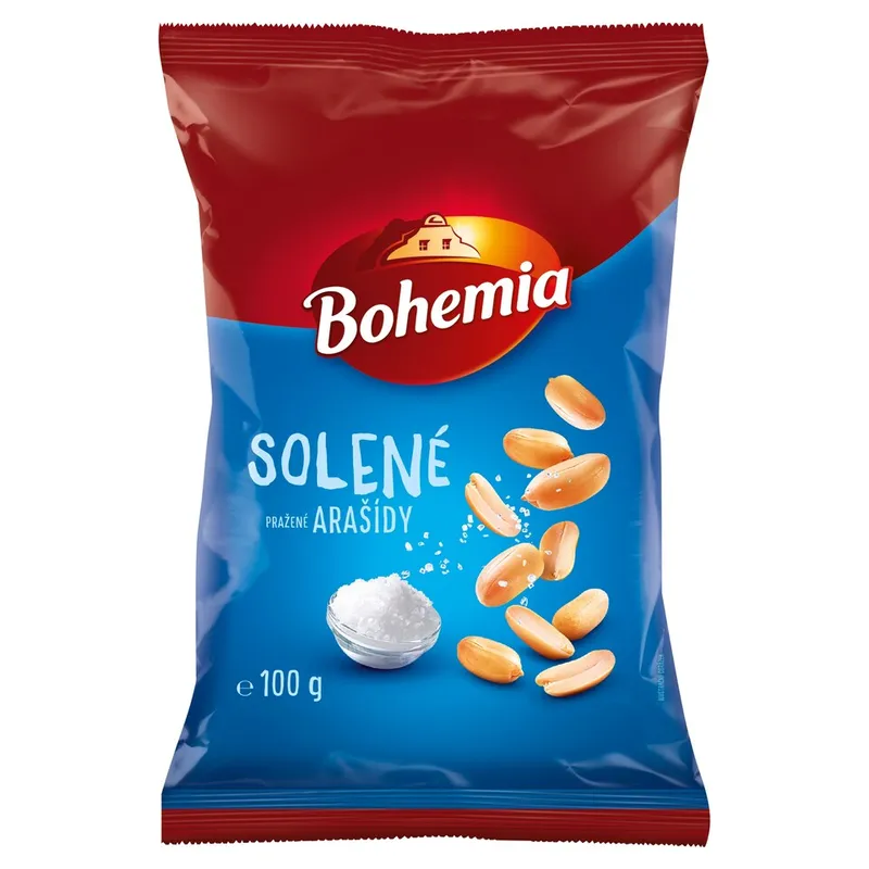 Arašídy Bohemia 100g pražené, solené