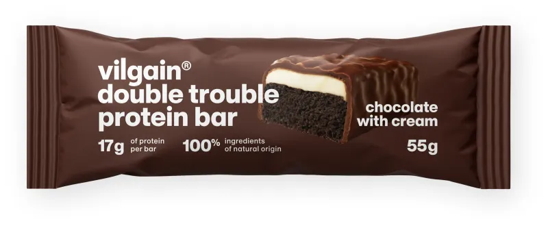 Vilgain double protein bar dvojitá čokoláda 55g