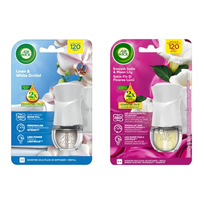 Air Wick electrický komplet - mix vůní / 19 ml