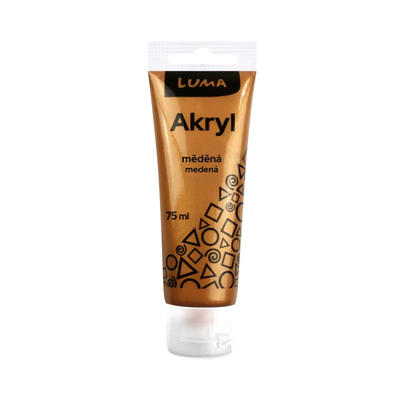 Akrylová barva LUMA - METAL / 75 ml / měděná