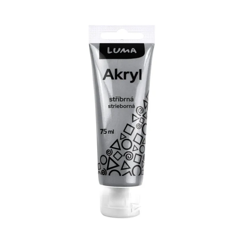 Akrylová barva LUMA - METAL / 75 ml / stříbrná