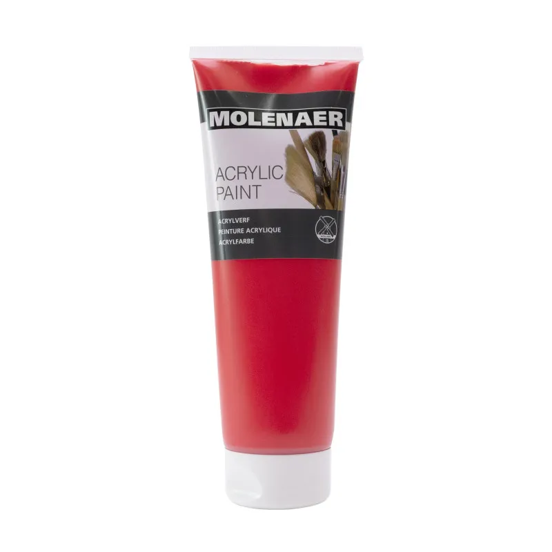 Akrylová barva Molenaer - 250 ml / červená