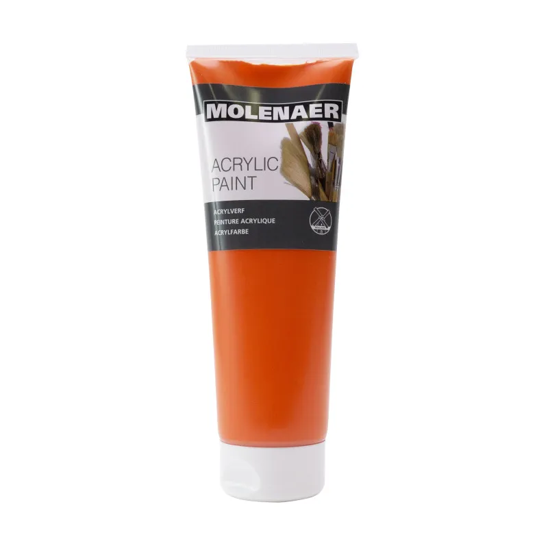 Akrylová barva Molenaer - 250 ml / oranžová