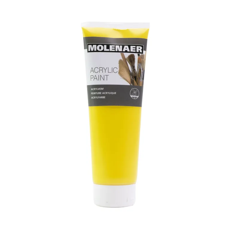 Akrylová barva Molenaer - 250 ml / žlutá