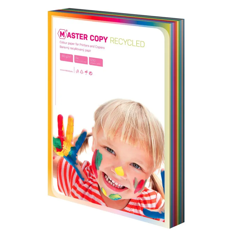 Barevné papíry A4 80 g - EKO Master / 100 listů / barevný mix