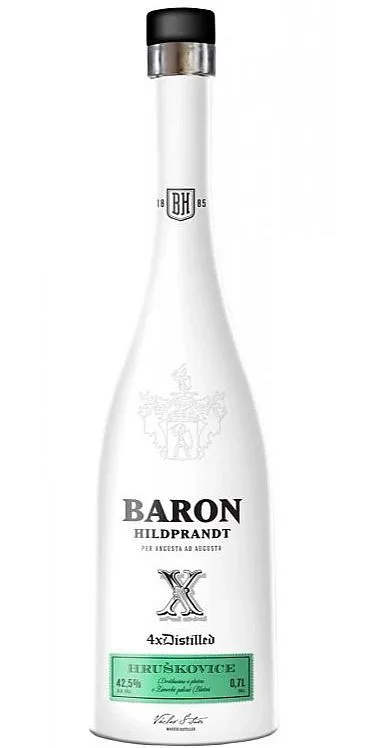 Baron Hildprandt X 4x destilovaná Hruškovice 42.5%0.70l