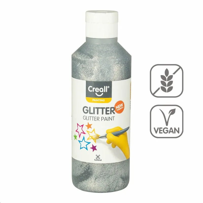Barva Creall Glitter - 250 ml / stříbrná