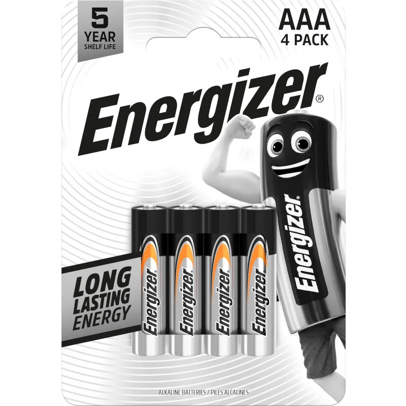 Baterie Energizer alkalické - baterie mikrotužka AAA / 4 ks