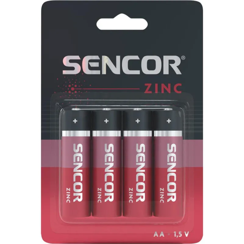 Baterie Sencor zinková tužková AA R6 / 4 ks