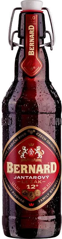 Bernard Jantarový ležák řezaný "12" 0,5l sklo