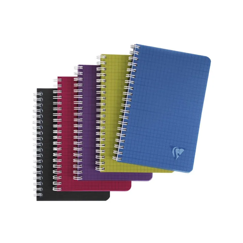 Blok kroužkový Clairefontaine Linicolor intesive 11 x 17 - čtvereček / 50 listů / mix barev