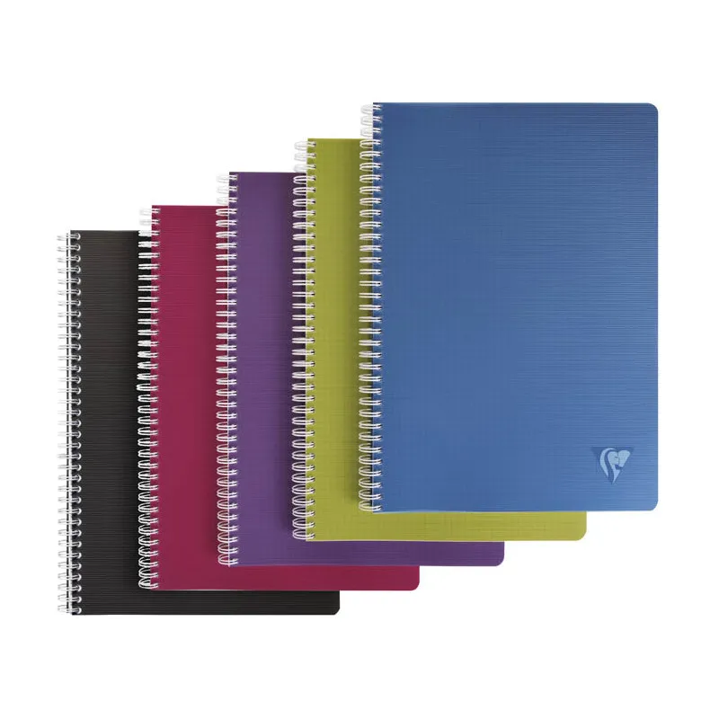 Blok kroužkový Clairefontaine Linicolor intesive A4 - čtvereček / 50 listů / mix barev