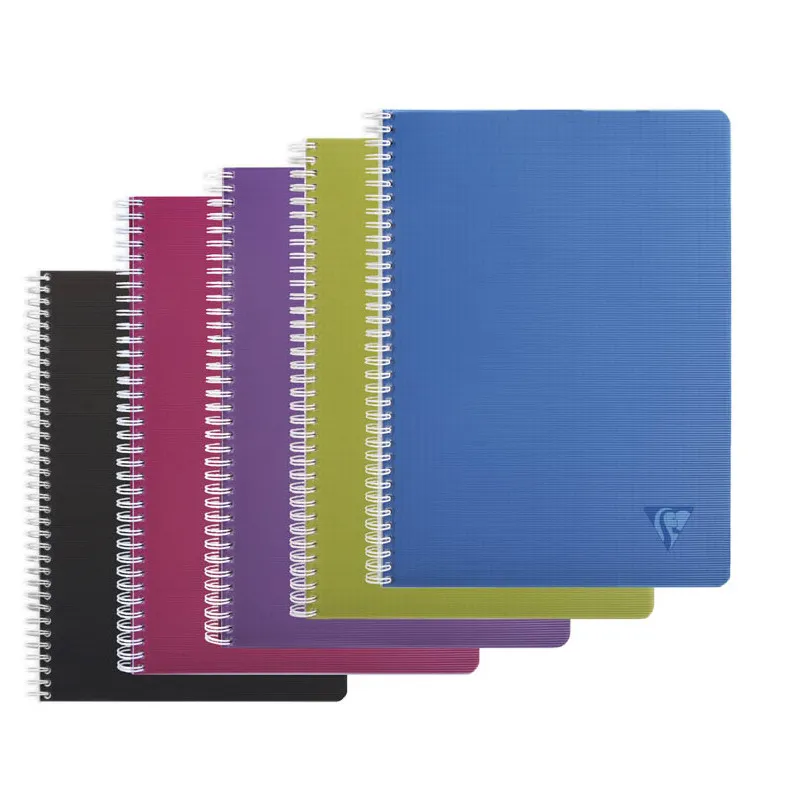 Blok kroužkový Clairefontaine Linicolor intesive A4 - čtvereček / 90 listů / mix barev