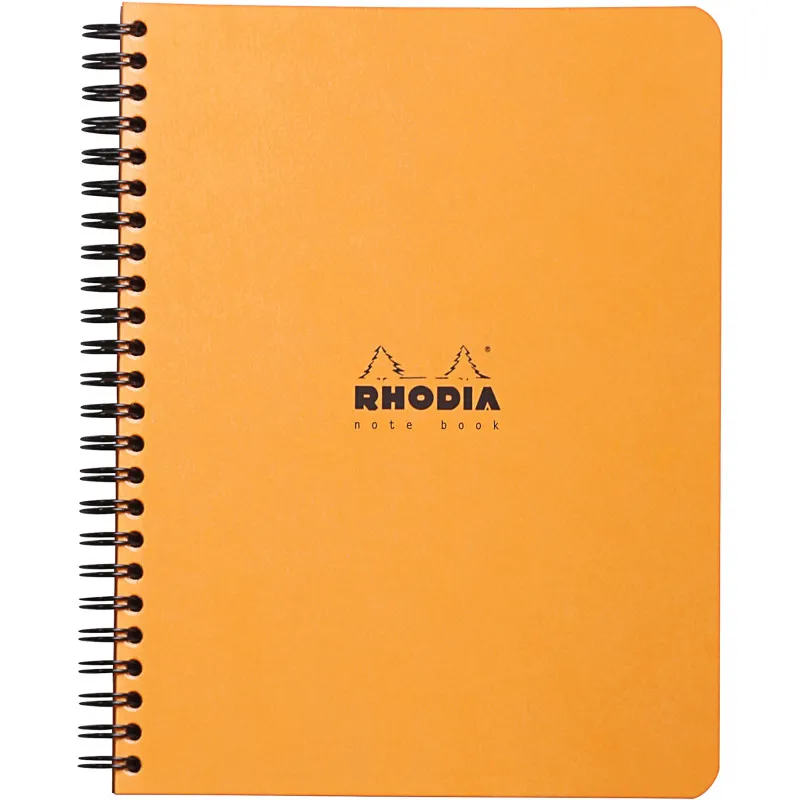 Blok kroužkový Clairefontaine Rhodia A5+ - linka / 80 listů / oranžová