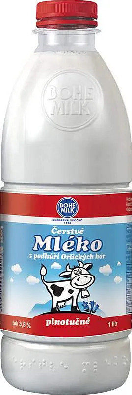 Bohemilk Opočenské čerstvé plnotučné mléko 3,5% 1l
