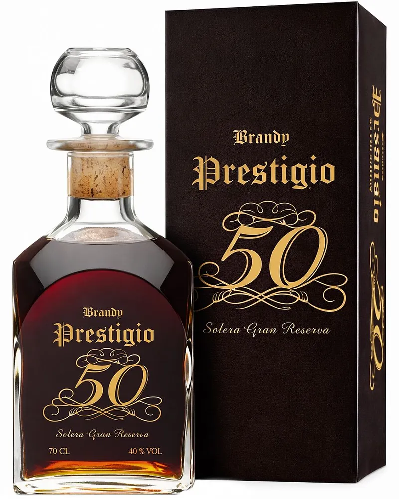 Brandy Prestigio 1946 50y v krabičce  40%0.70l