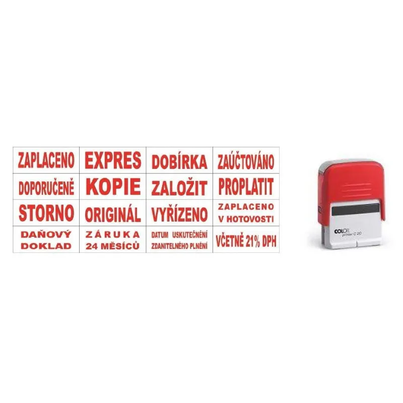 Colop razítko Printer 20/L s textem DOPORUČENĚ