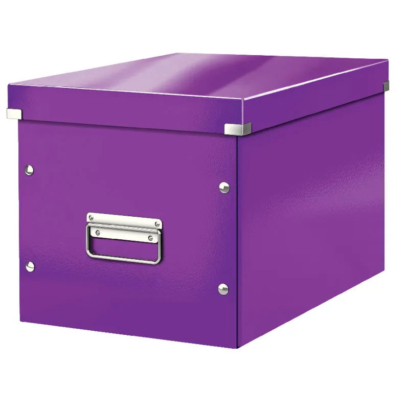 Čtvercová krabice Leitz Click&Store - velikost L (A4) / purpurová