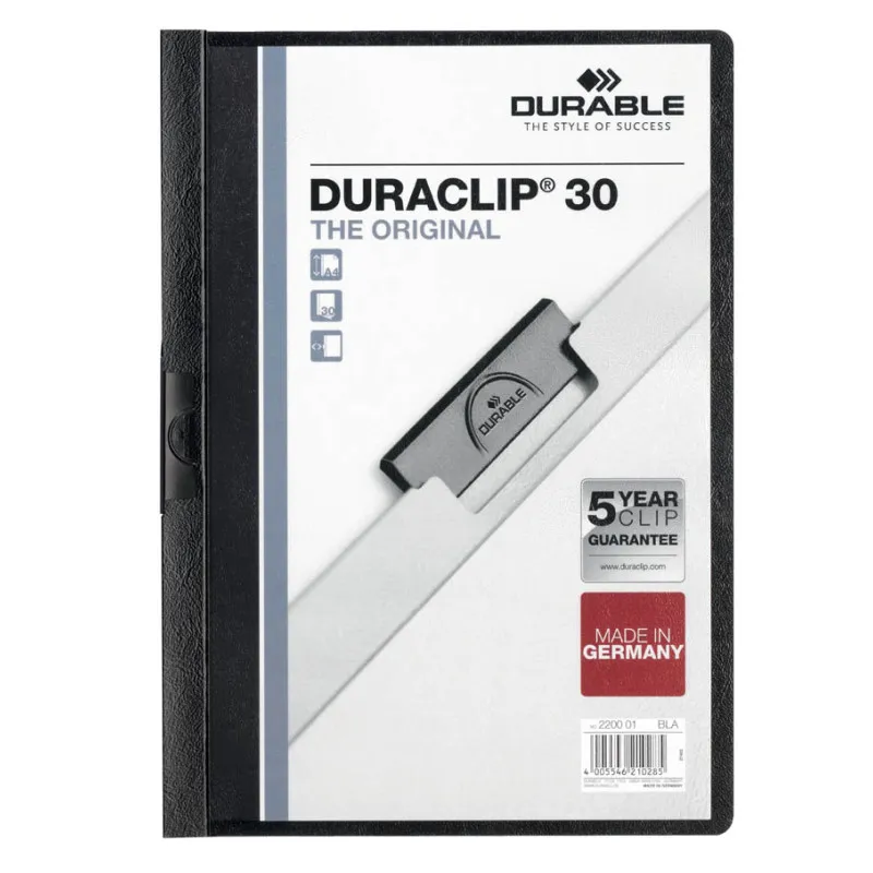 Desky A4 Duraclip - kapacita 30 listů / černá