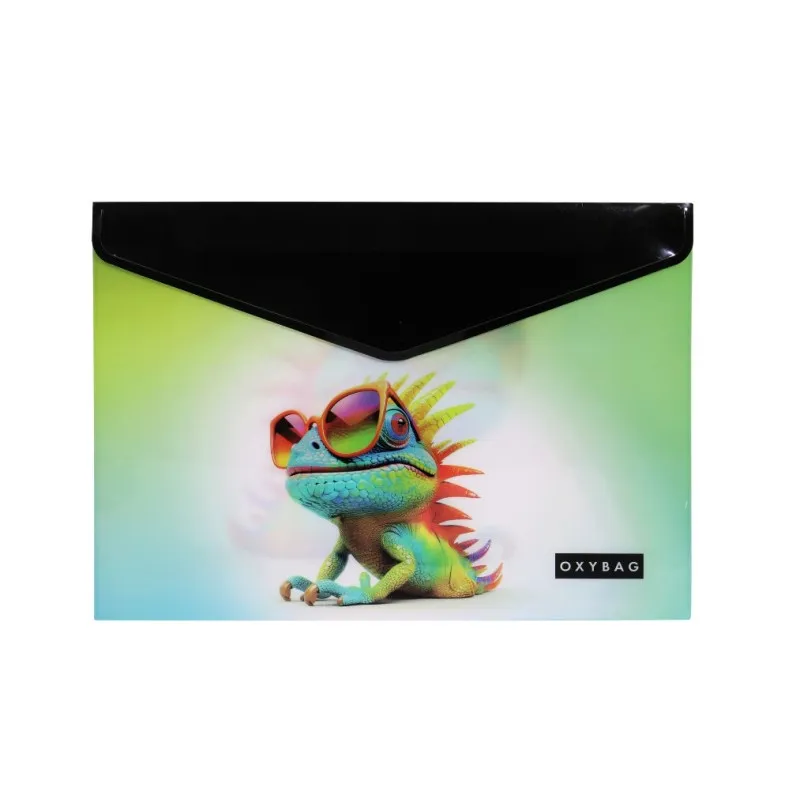 Desky s drukem A4 crazy animals - chameleon