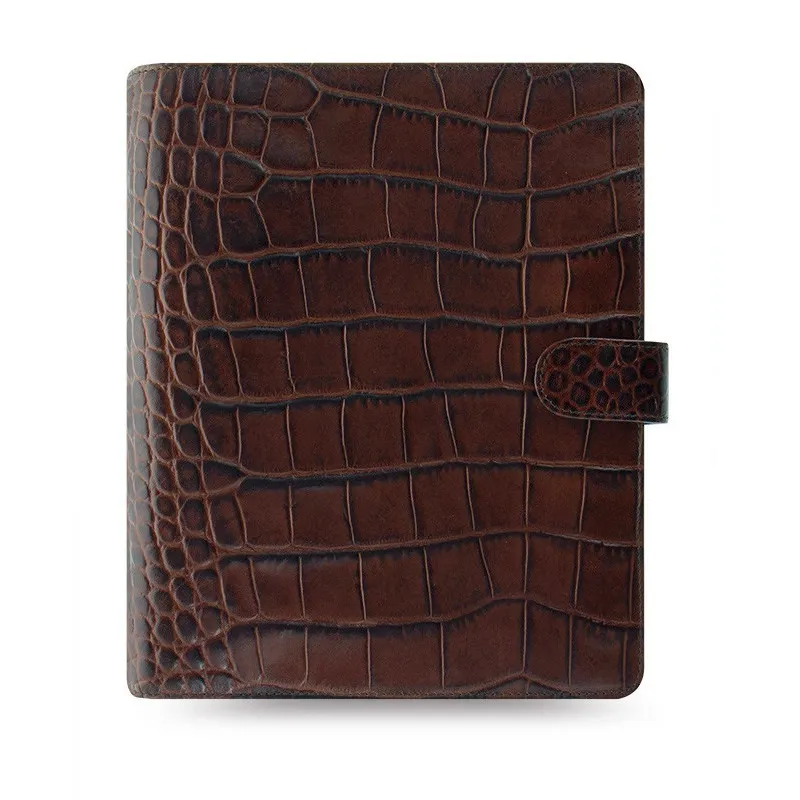 Diář Filofax Classic Croc - A5 / kaštanová