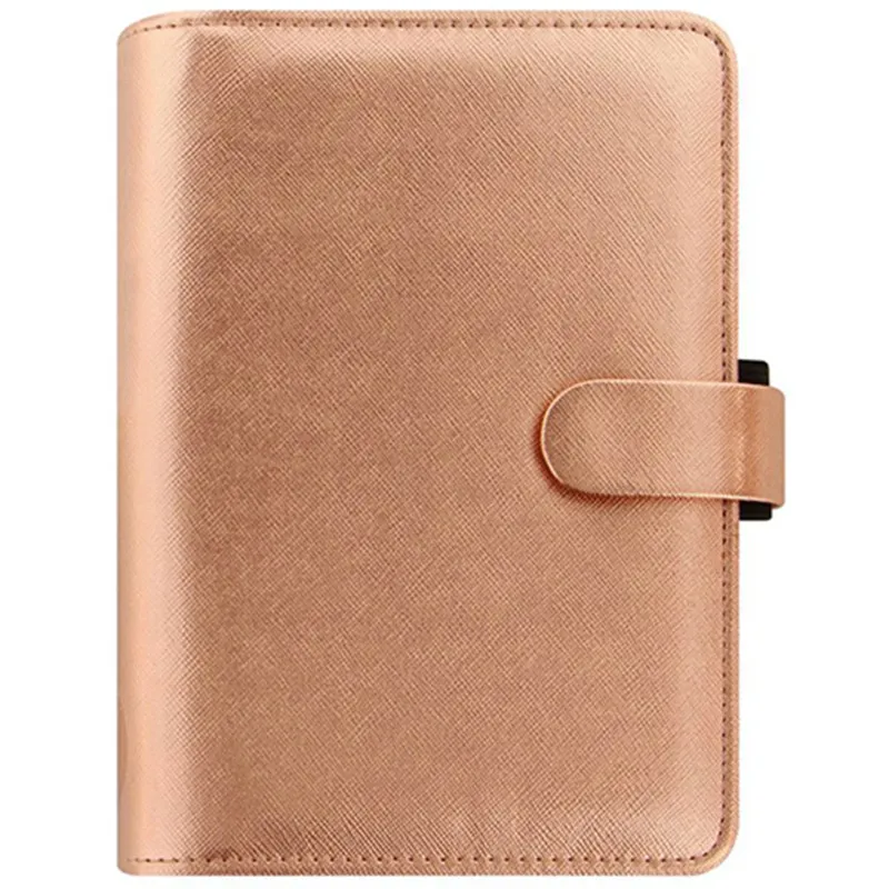 Diář Filofax Saffiano Metalic - osobní / růžově-zlatá
