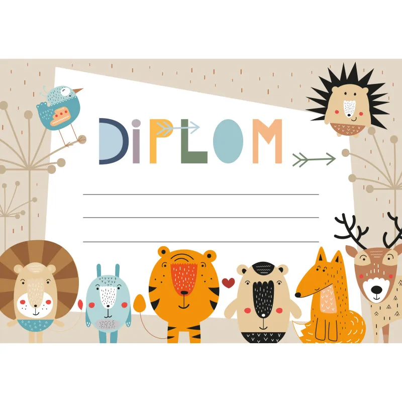Diplom A5 - Zvířátka