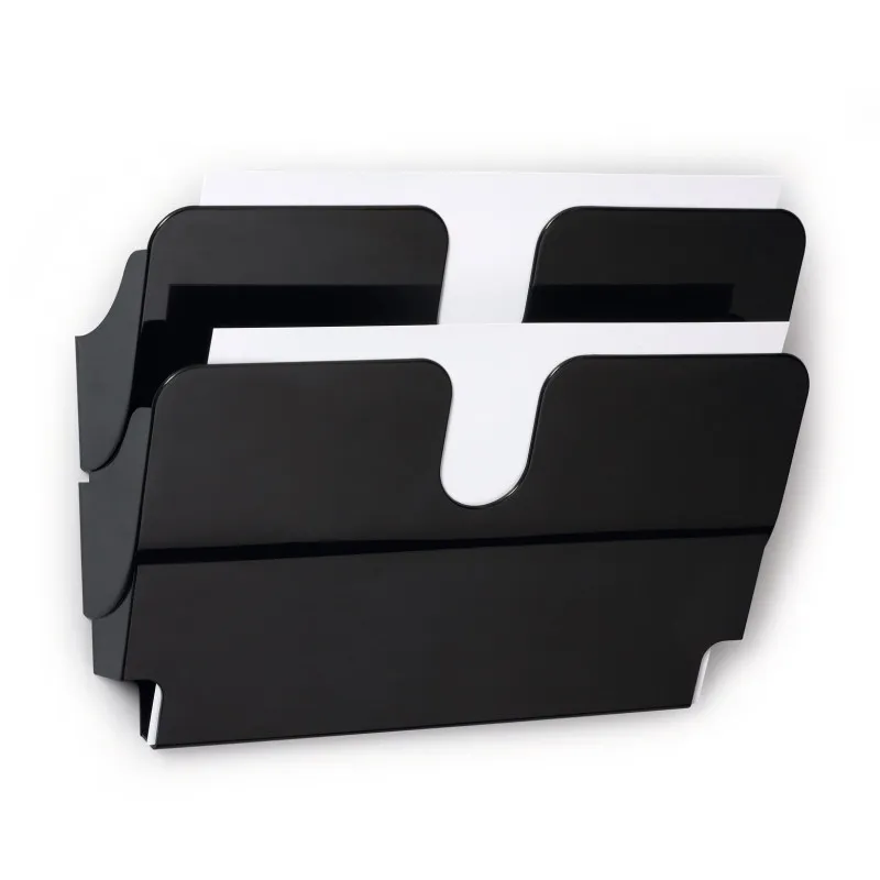 Držák na prospekty DURABLE magnetický - 2 / A4 černý / na šířku