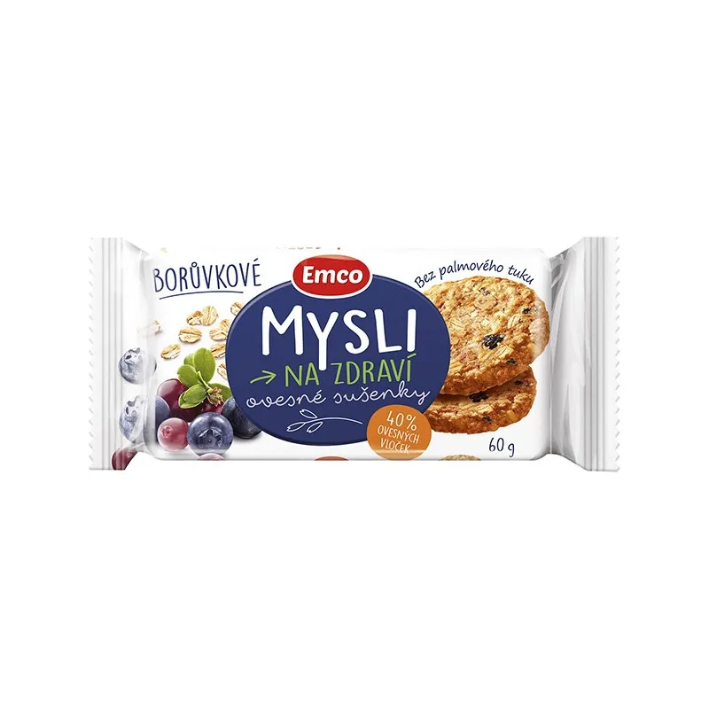 EMCO ovesné sušenky - borůvkové / 60 g