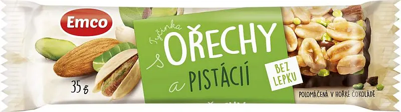 Emco Tyčinka Ořechy a pistácie 35g