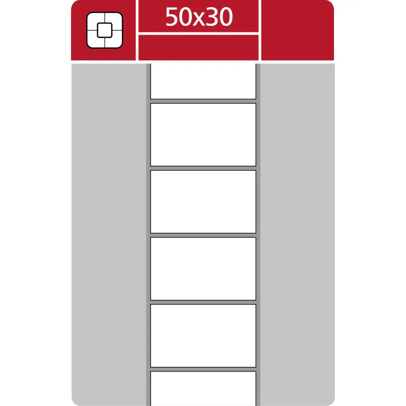 Etikety pro termotransferové tiskárny - 50 x 30 mm / 3000 etiket na kotouči