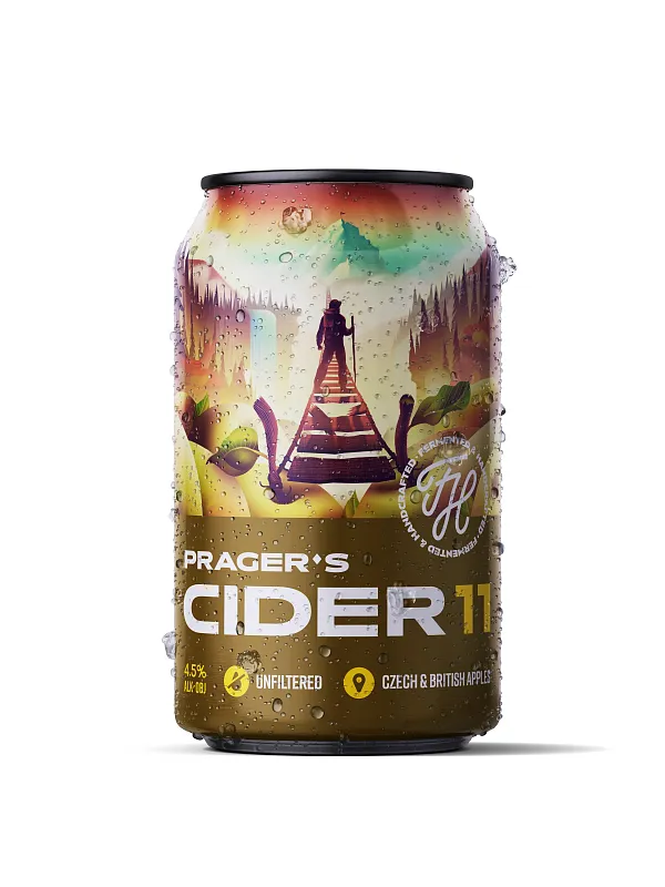 F.H. Prager 11 nefiltrovaný cider 0,33l - plech