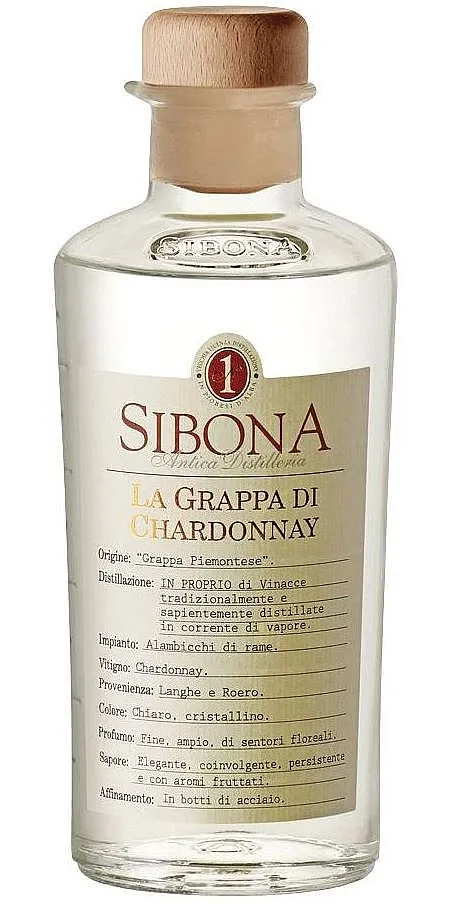 Grappa Sibona di Chardonnay Bianca holá lahev 40%0.50l