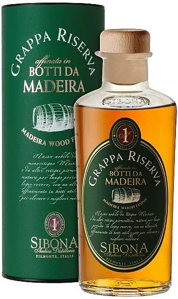 Grappa Sibona Riserva Madeira v tubě 44%0.50l