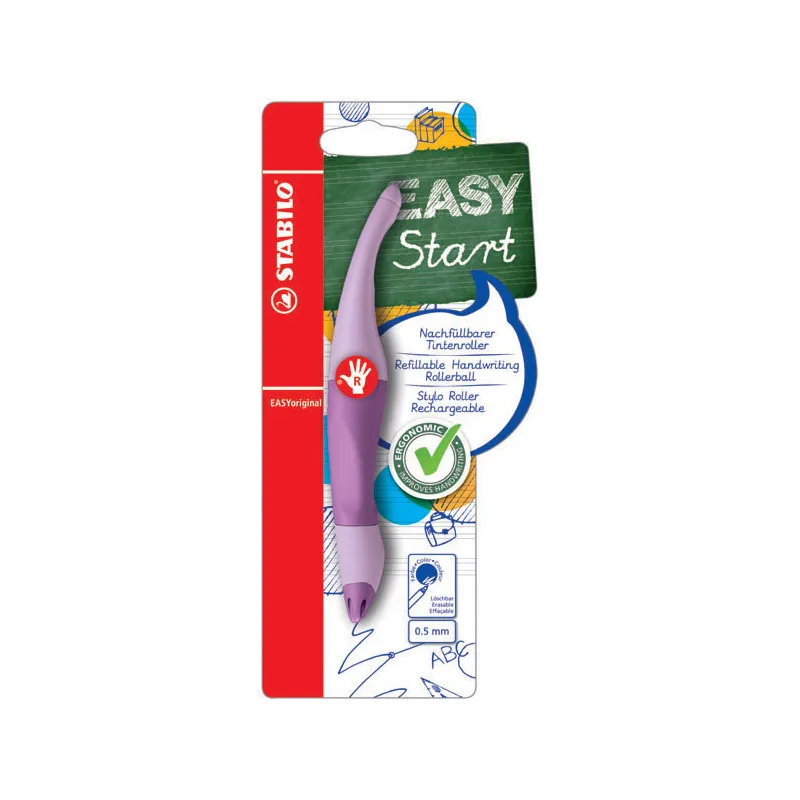 Inkoustový roller STABILO® EASY Original PASTEL - pro praváky / fialová