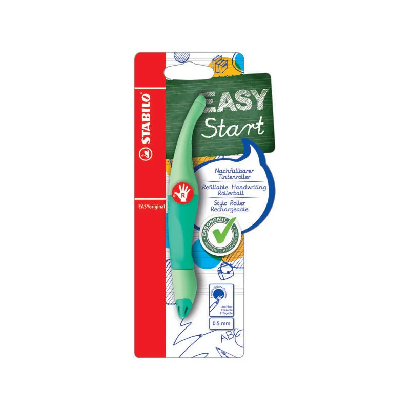 Inkoustový roller STABILO® EASY Original PASTEL - pro praváky / mentolová