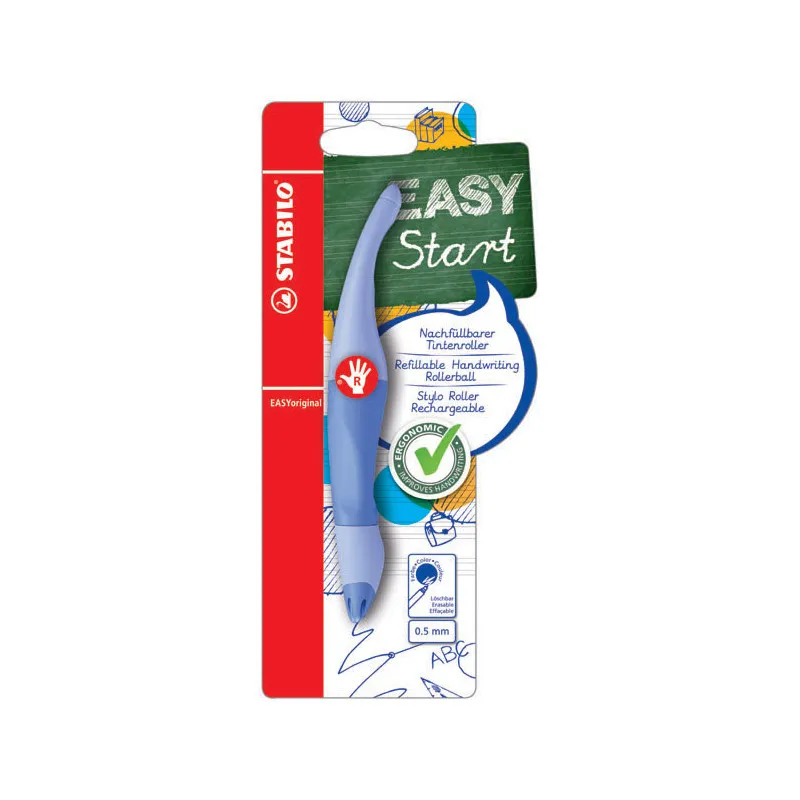 Inkoustový roller STABILO® EASY Original PASTEL - pro praváky / modrá