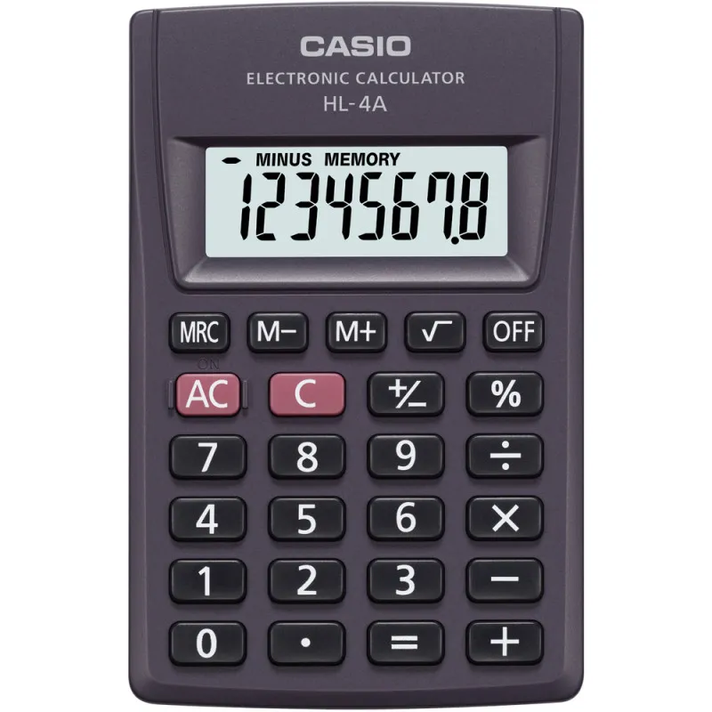 Kalkulačka Casio HL4A kapesní displej 8 míst