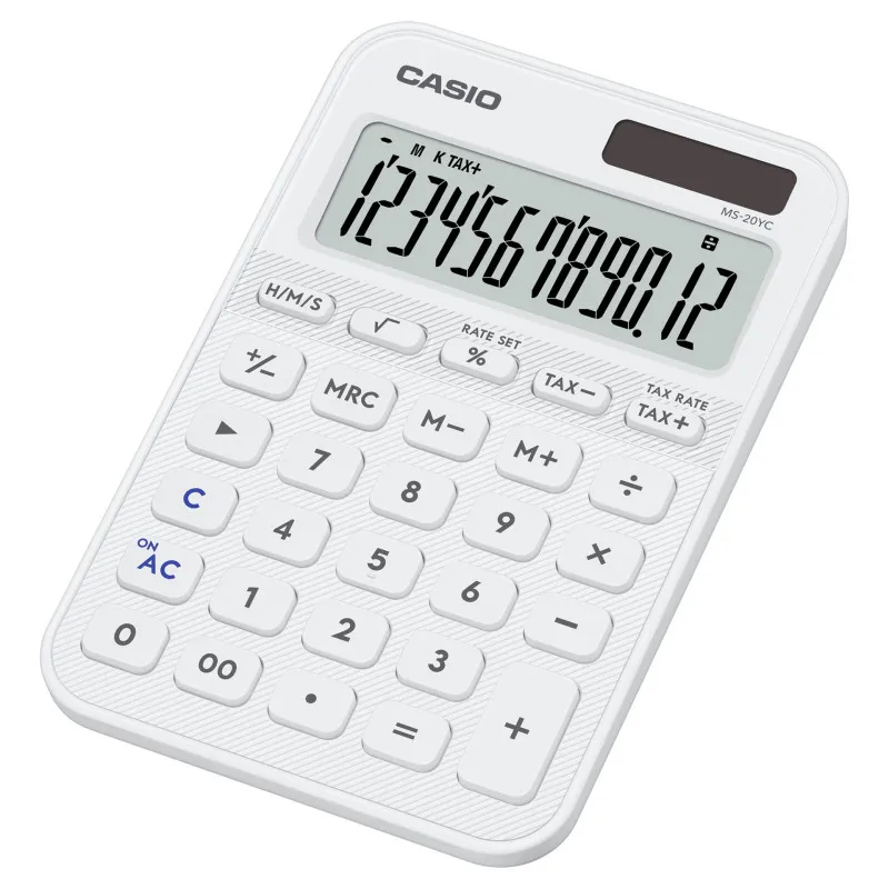 Kalkulačka Casio MS 20 YC - 12 míst / bílá