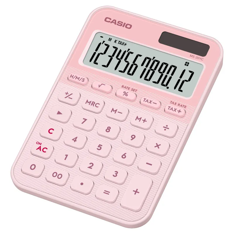 Kalkulačka Casio MS 20 YC - 12 míst / růžová