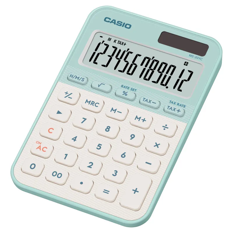 Kalkulačka Casio MS 20 YC - 12 míst / zelená