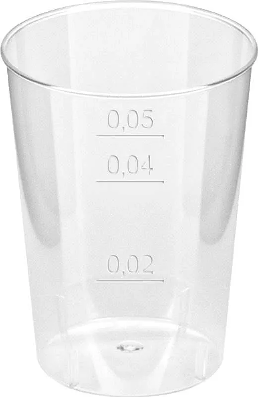 Kelímek průhledný 2cl/4cl/5cl 40ks