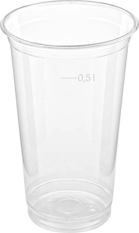 Kelímek z PET pevný čirý 500ml cena za bal.50ks 16bal v kartonu