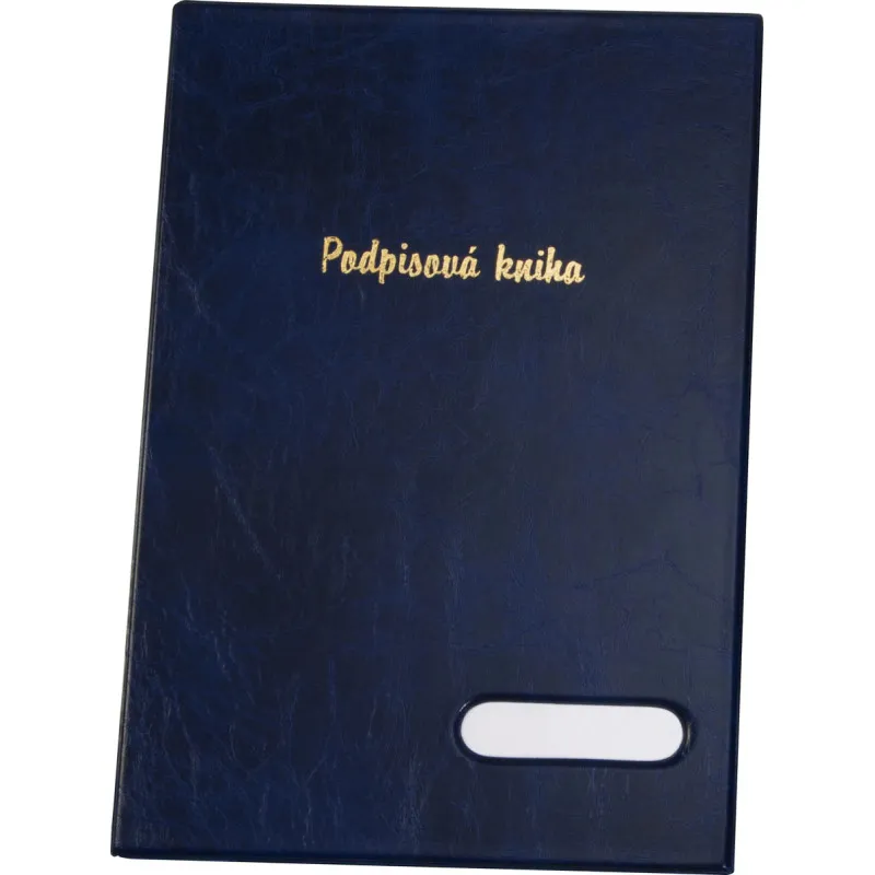 Kniha podpisová Hanibal - imitace kůže / modrá
