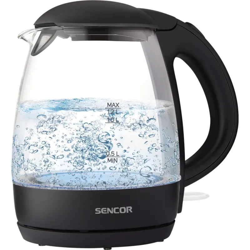 Konvice varná 1,2l SWK 2300BK sklo / černá
