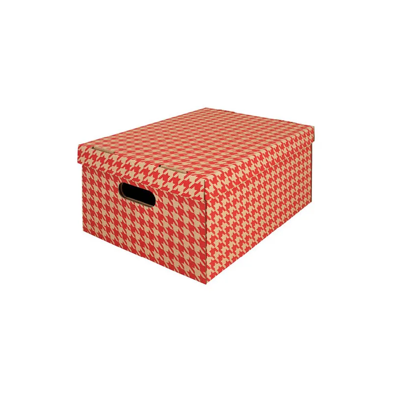 Krabice Emba úložná s víkem A3 / 44 x 32 x 20 cm / červená