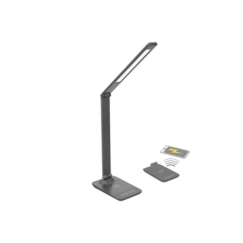 Lampa Solight LED stmívatelná s bezdrátovým nabíjením - šedá