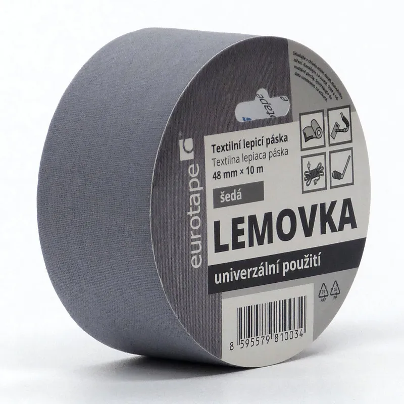 Lepicí pásky kobercové - 48 mm x 10 m / šedá