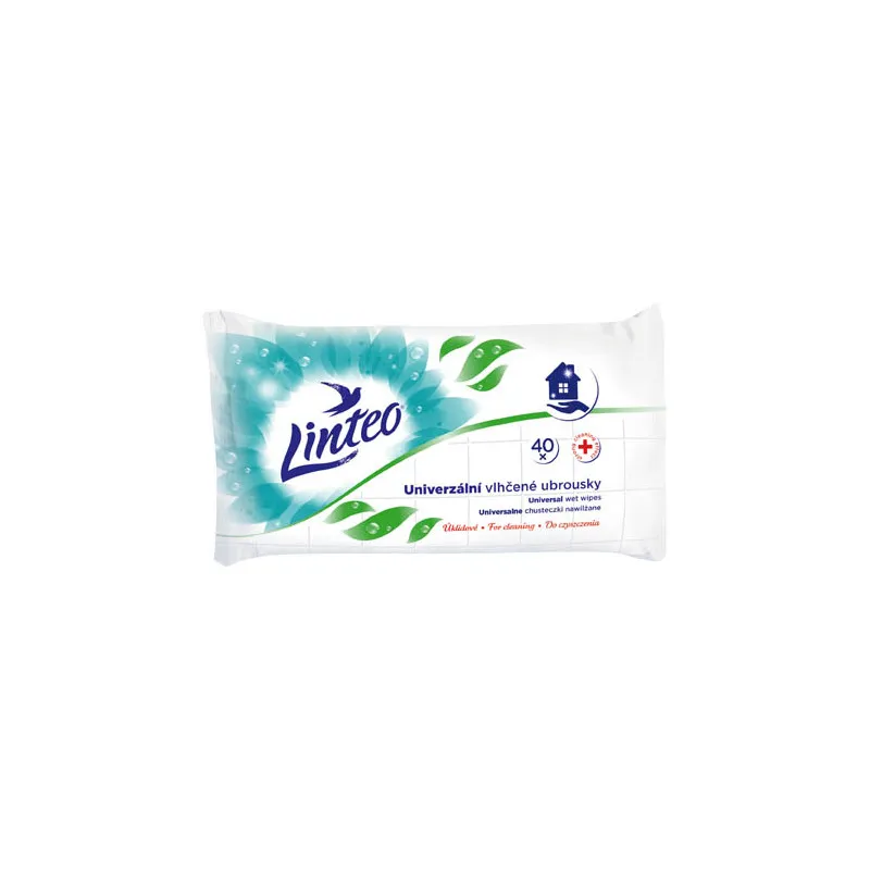 Linteo Satin vlhčené ubrousky pro domácnost 40ks